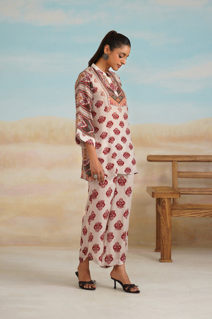 Arsha Printed Crepe Matching Set - Neetika Chopra
