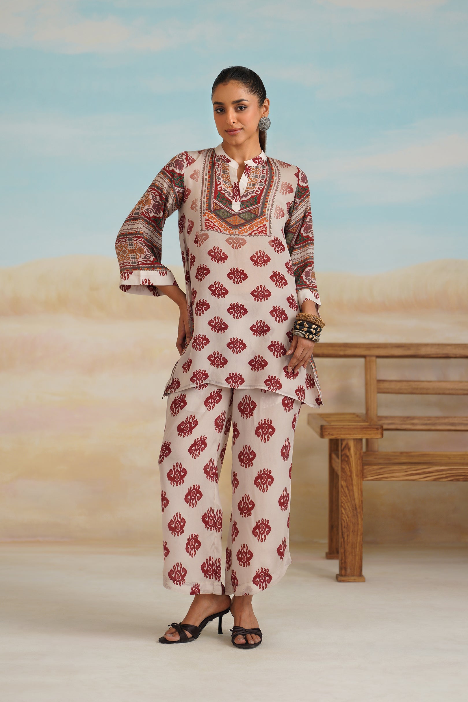 Arsha Printed Crepe Matching Set - Neetika Chopra