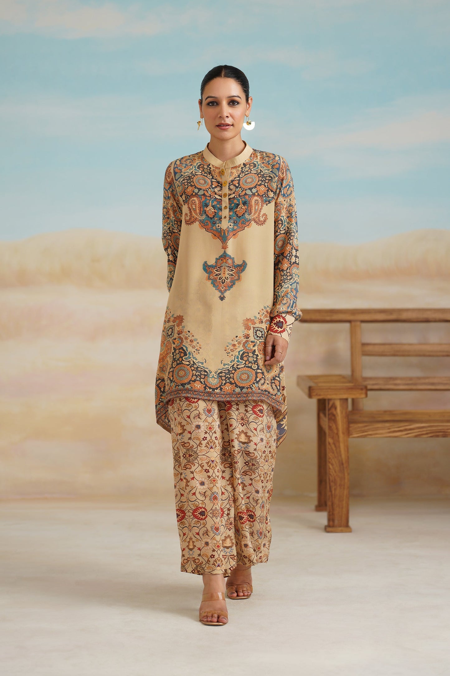 Kadambari Printed Crepe Matching set - Neetika Chopra