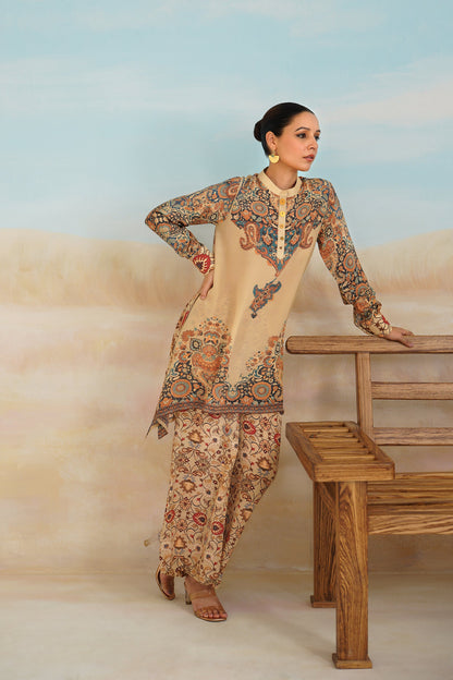 Kadambari Printed Crepe Matching set - Neetika Chopra