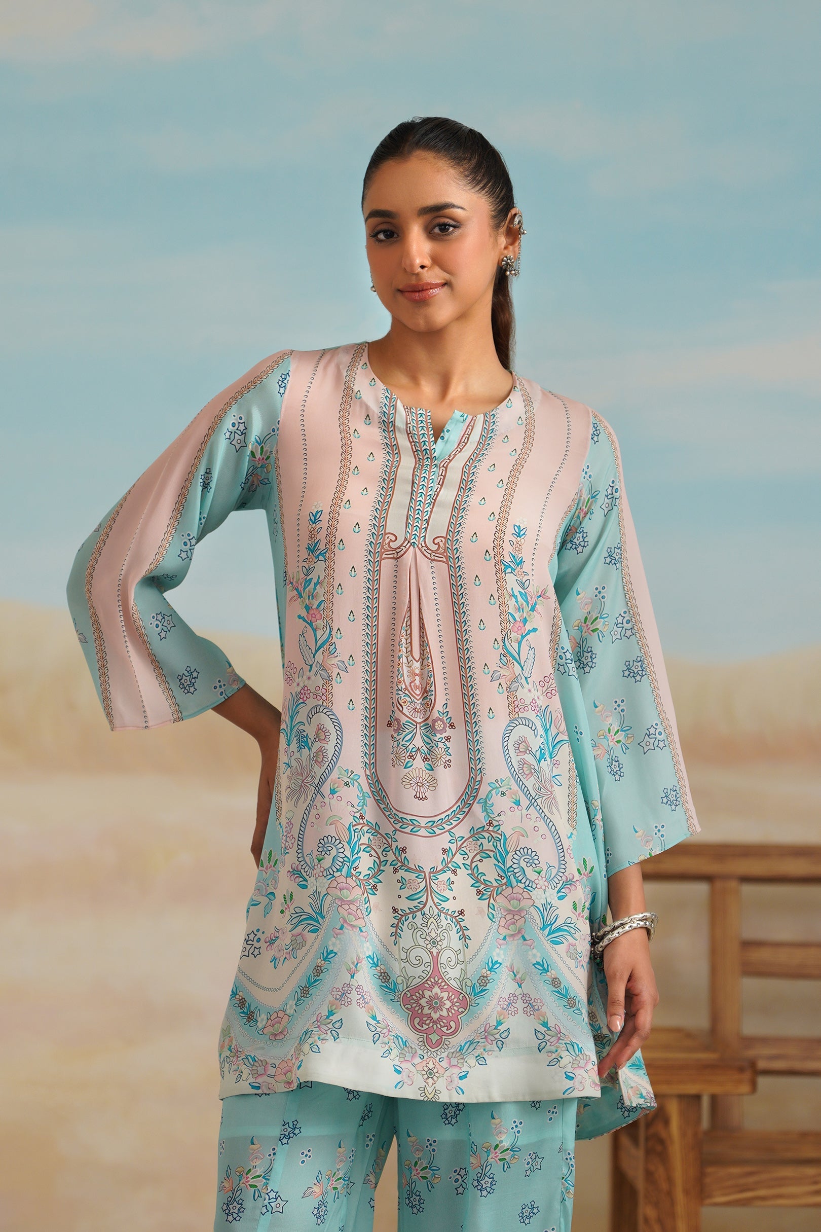 Nirali Printed Crepe Top - Neetika Chopra