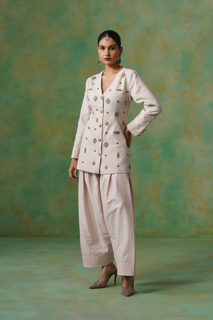 Mahira Tweed Matching Coat Set - Neetika Chopra