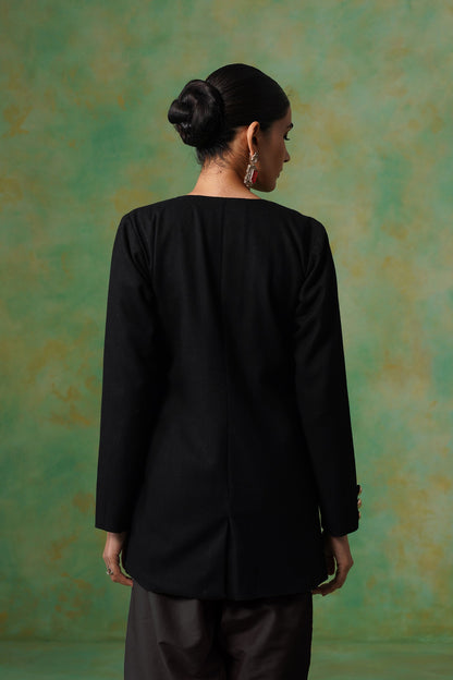 Viha Tweed Matching Coat Set - Neetika Chopra