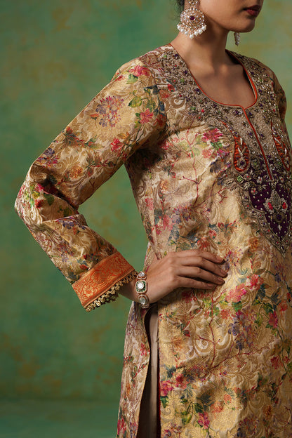 Divyani Brocade Hand Embroidered Suit Set - Neetika Chopra
