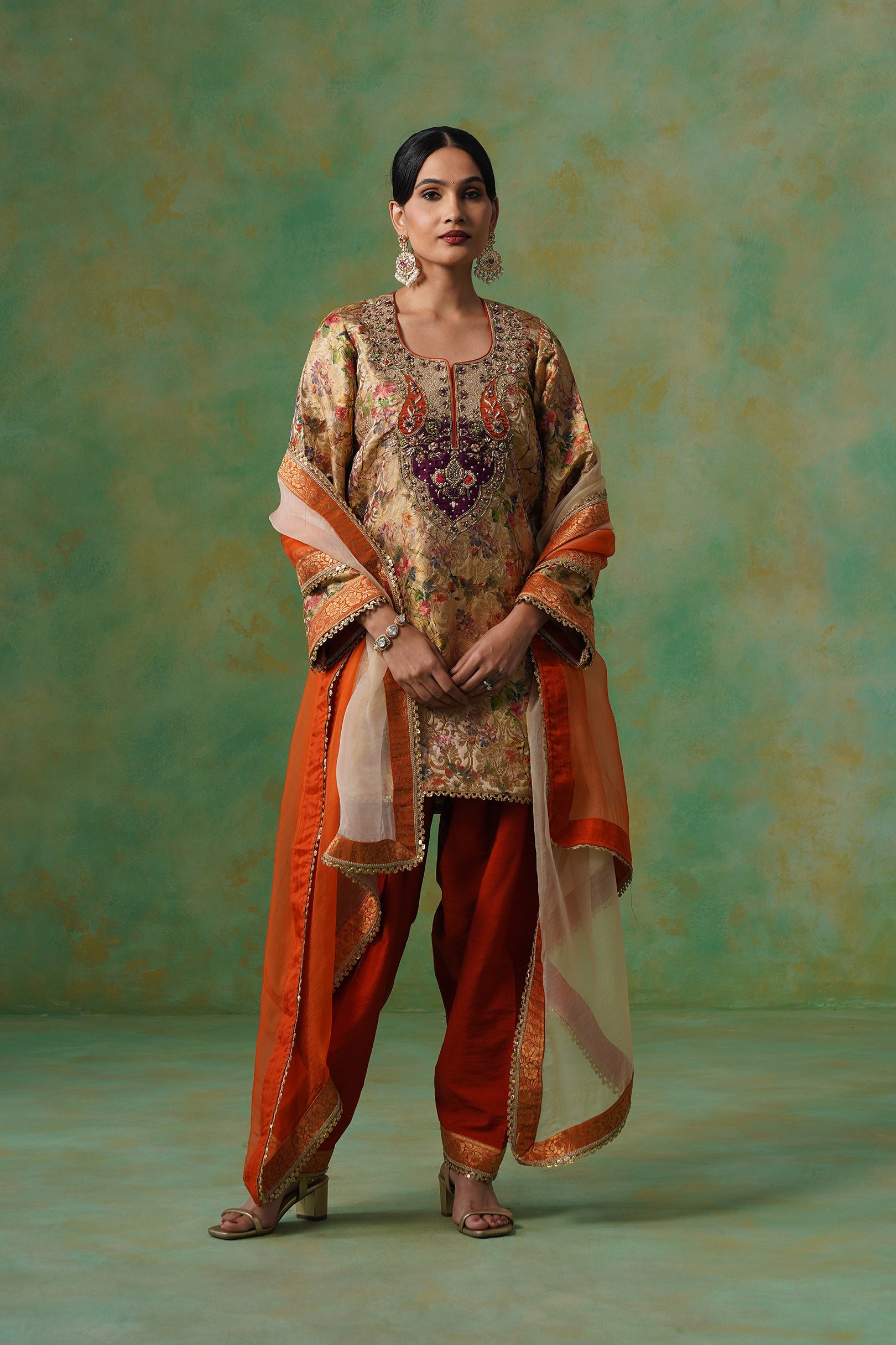 Divyani Brocade Hand Embroidered Suit Set - Neetika Chopra