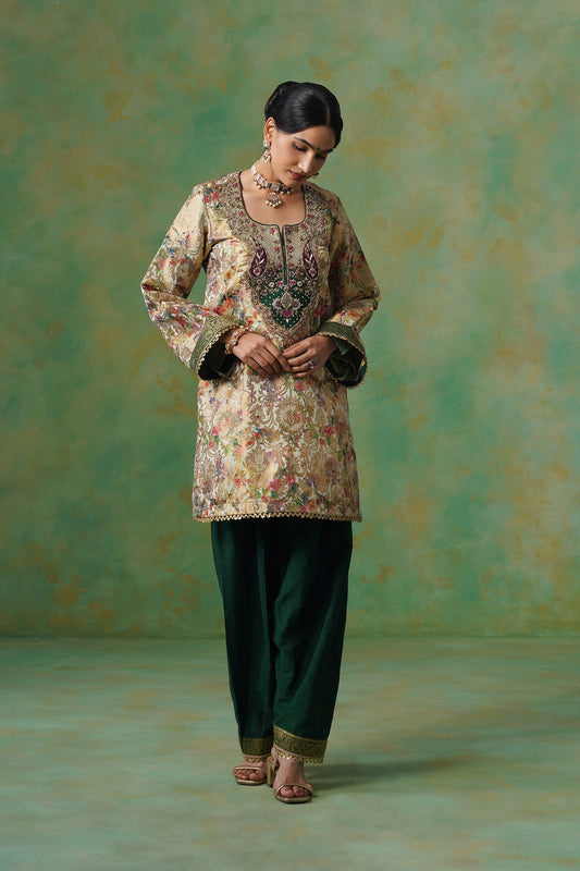 Tulsi Brocade Hand Embroidered Suit Set - Neetika Chopra