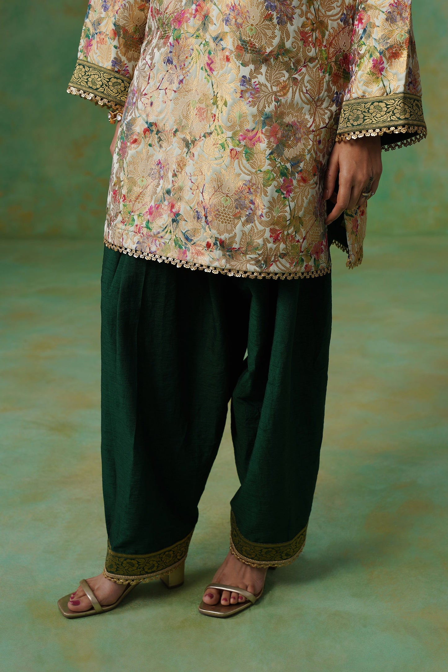 Tulsi Brocade Hand Embroidered Suit Set - Neetika Chopra