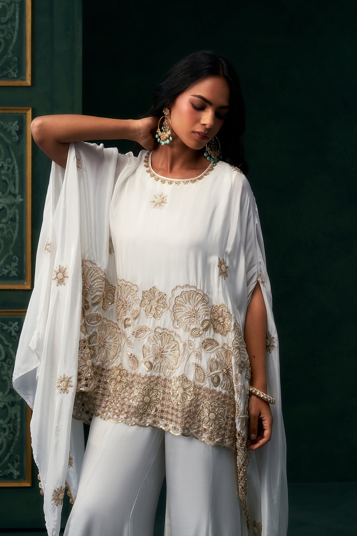 Rivaya Crepe Embroidered Matching Set