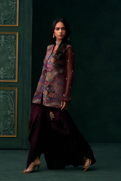 Vareesha Crepe Embroidered Matching Set