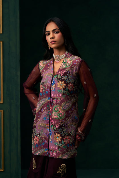 Vareesha Crepe Embroidered Matching Set
