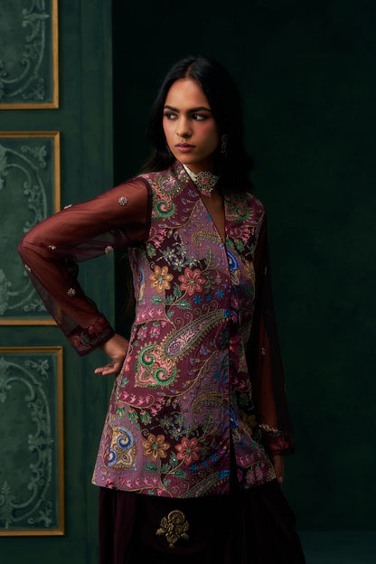 Vareesha Crepe Embroidered Matching Set