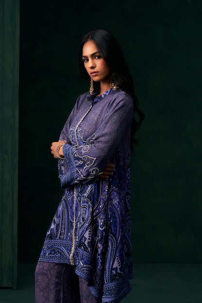 Ishira Crepe Printed Hand Embroidered Matching Set