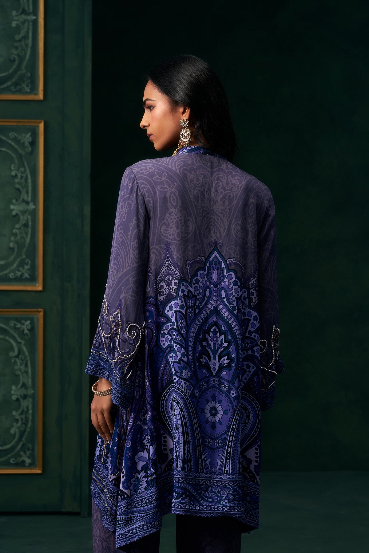 Ishira Crepe Printed Hand Embroidered Matching Set