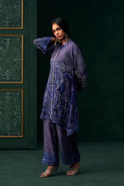 Ishira Crepe Printed Hand Embroidered Matching Set