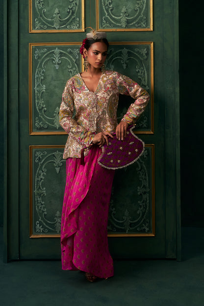 Vritika Crepe Embroidered Jacket Set