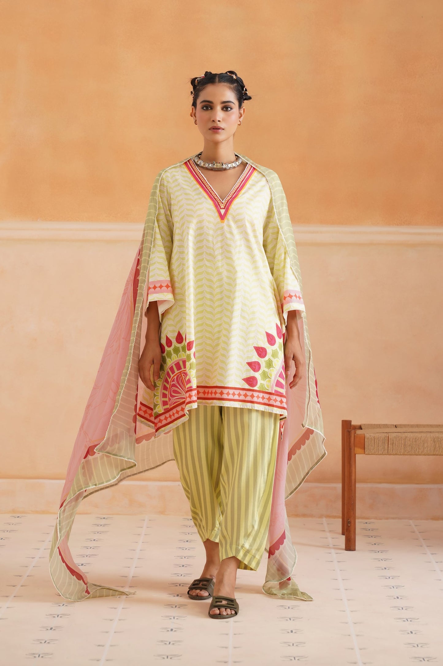 Kashni Cotton Printed Suit Set - Neetika Chopra