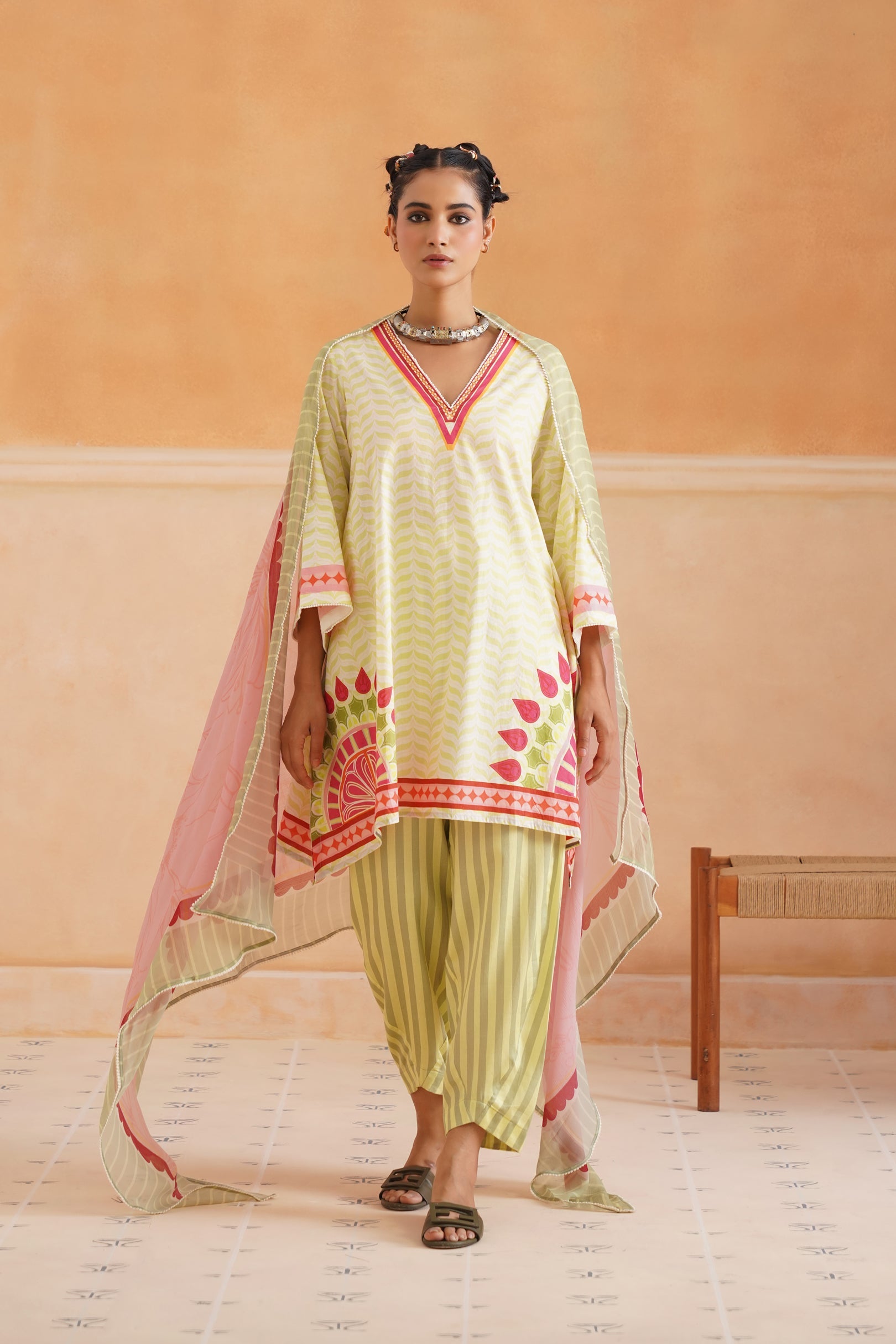 Kashni Cotton Printed Suit Set - Neetika Chopra