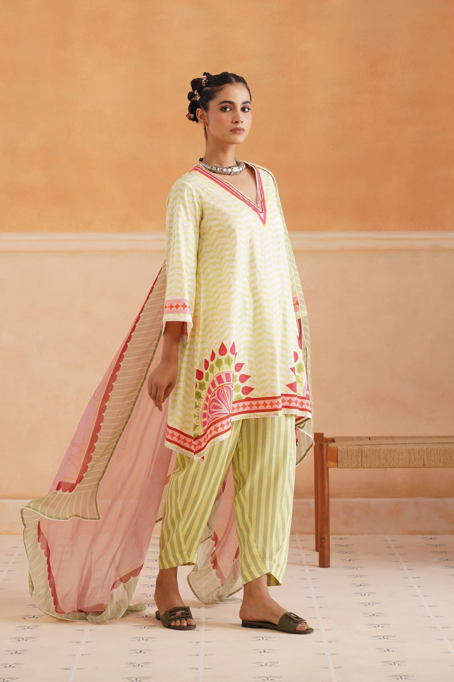 Kashni Cotton Printed Suit Set - Neetika Chopra