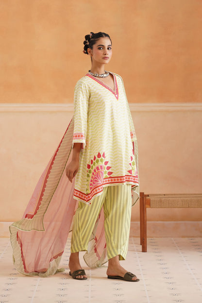 Kashni Cotton Printed Suit Set - Neetika Chopra