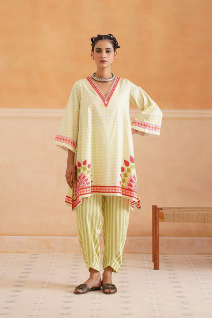 Kashni Cotton Printed Suit Set - Neetika Chopra