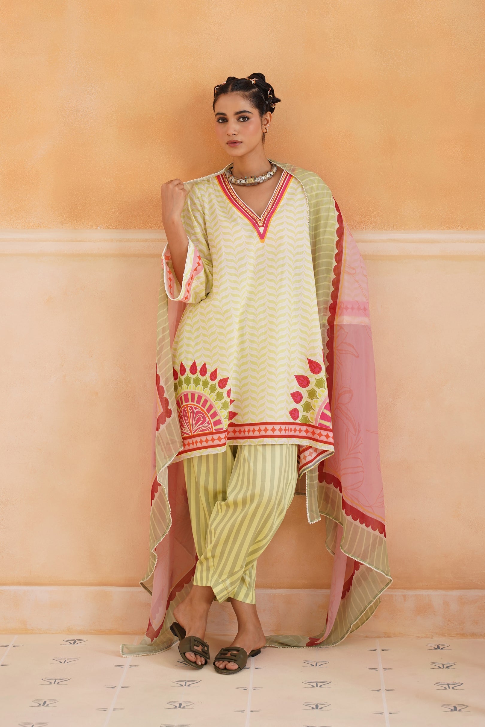 Kashni Cotton Printed Suit Set - Neetika Chopra