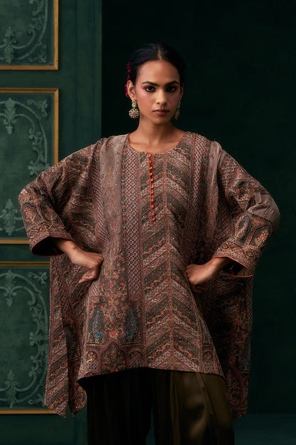 Naureen Crepe Satin Embroidered Matching Set