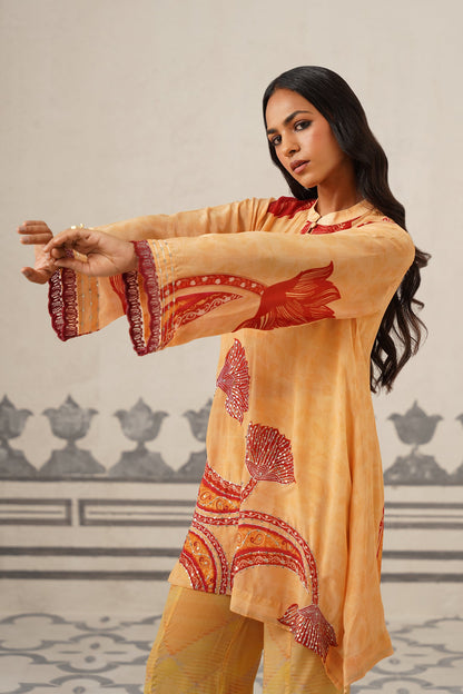 Toccy Crepe Printed Embriodered Matching Set