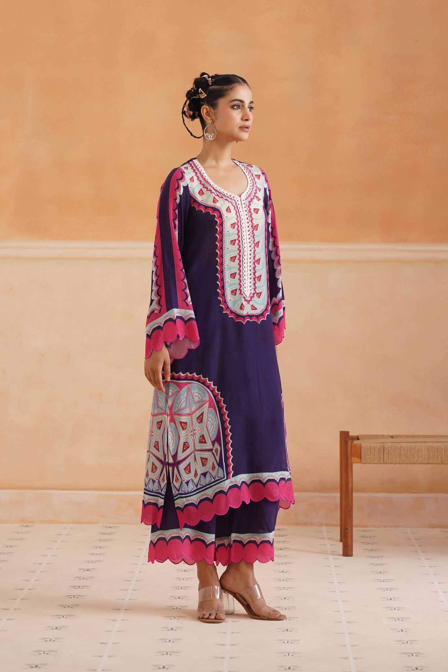 Nandini Printed Crepe Matching Set - Neetika Chopra