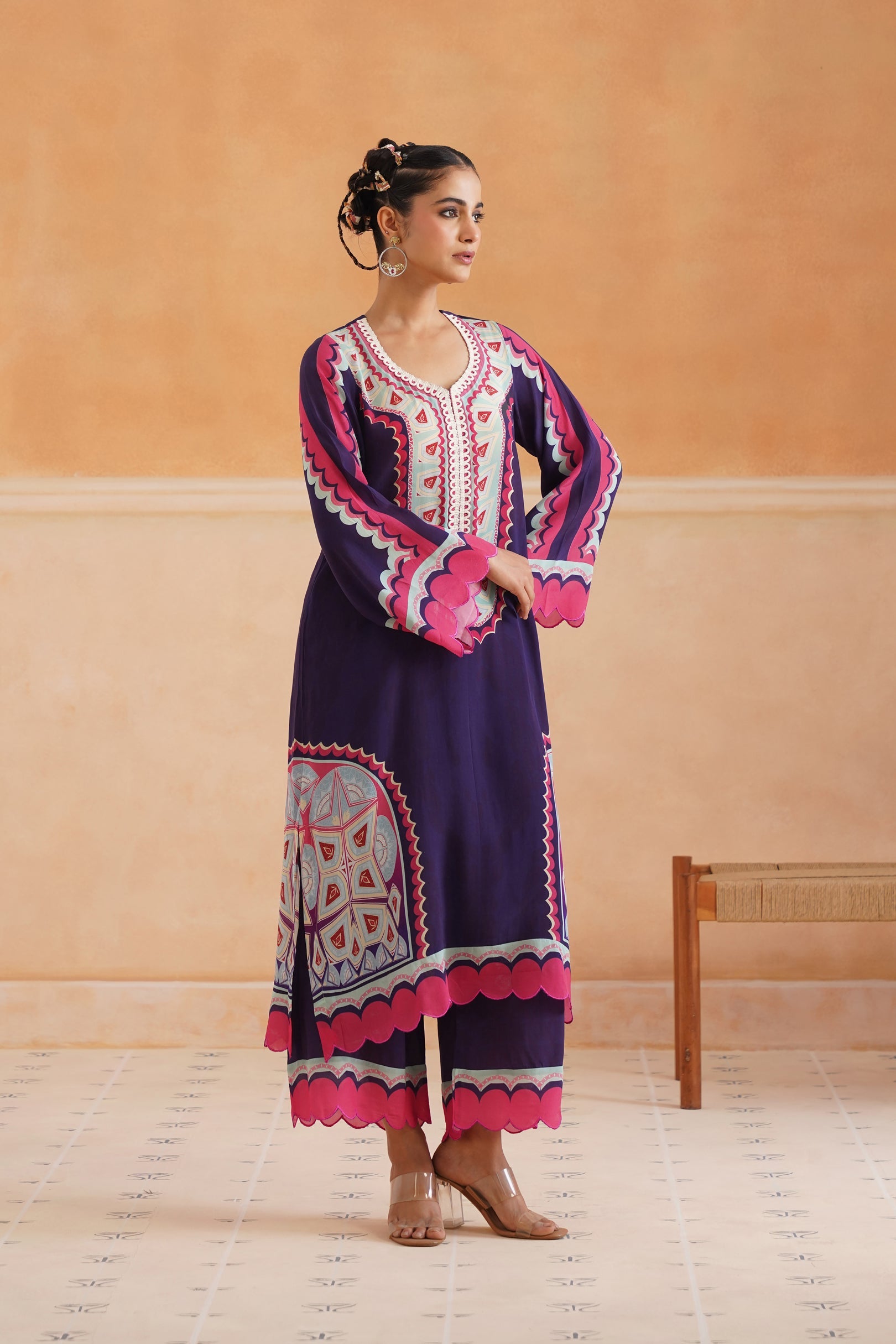 Nandini Printed Crepe Matching Set - Neetika Chopra