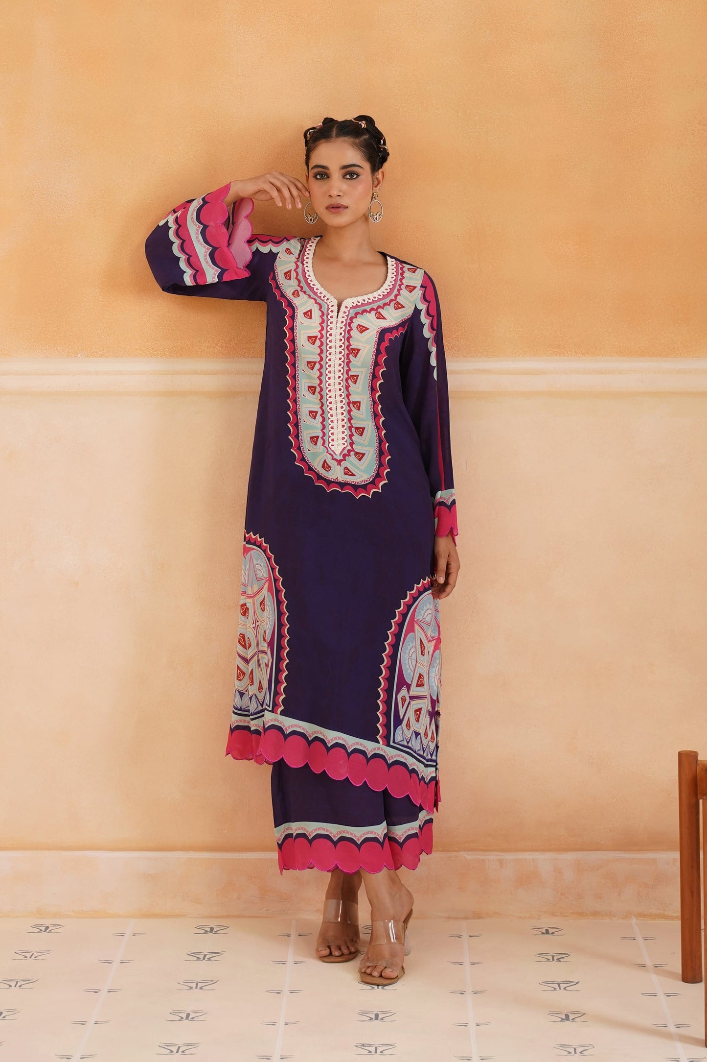 Nandini Printed Crepe Matching Set - Neetika Chopra