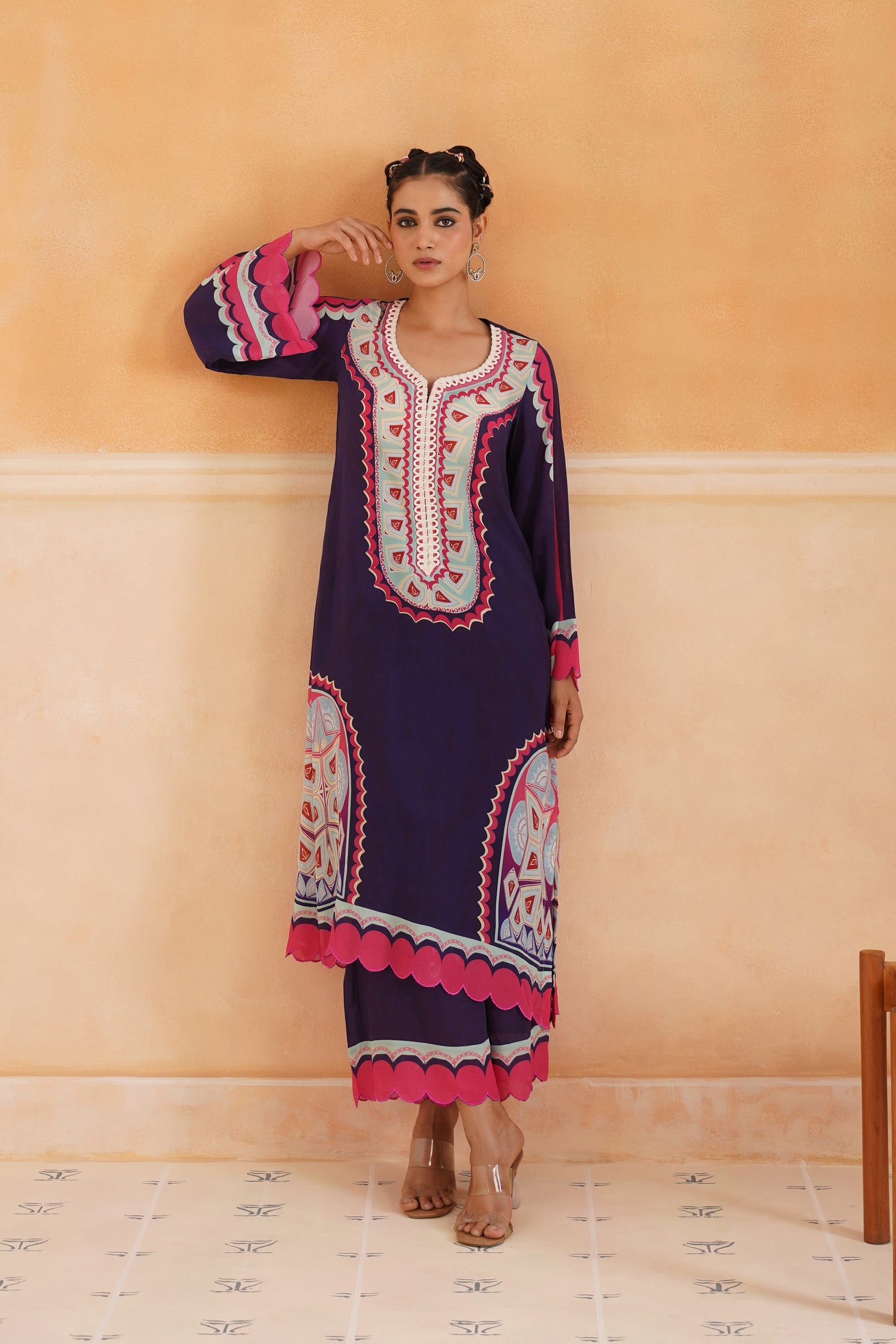 Nandini Printed Crepe Matching Set - Neetika Chopra