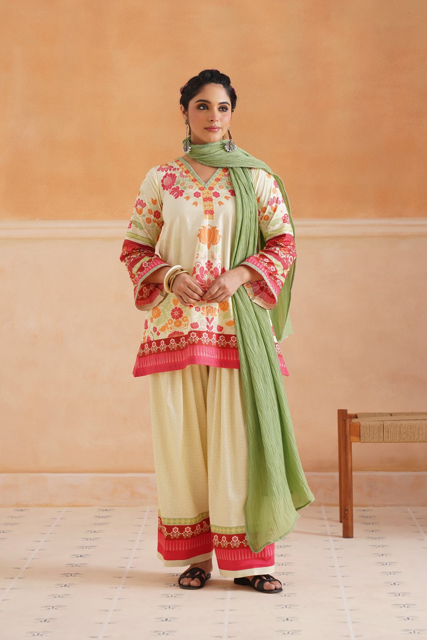 Deetyu Cotton Printed Suit Set - Neetika Chopra