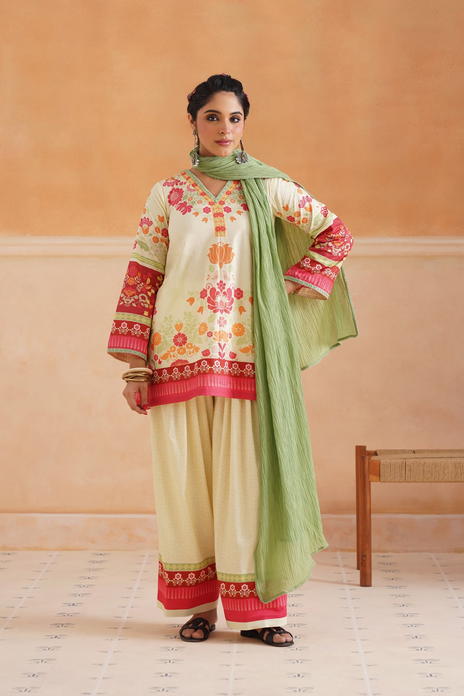 Deetyu Cotton Printed Suit Set - Neetika Chopra