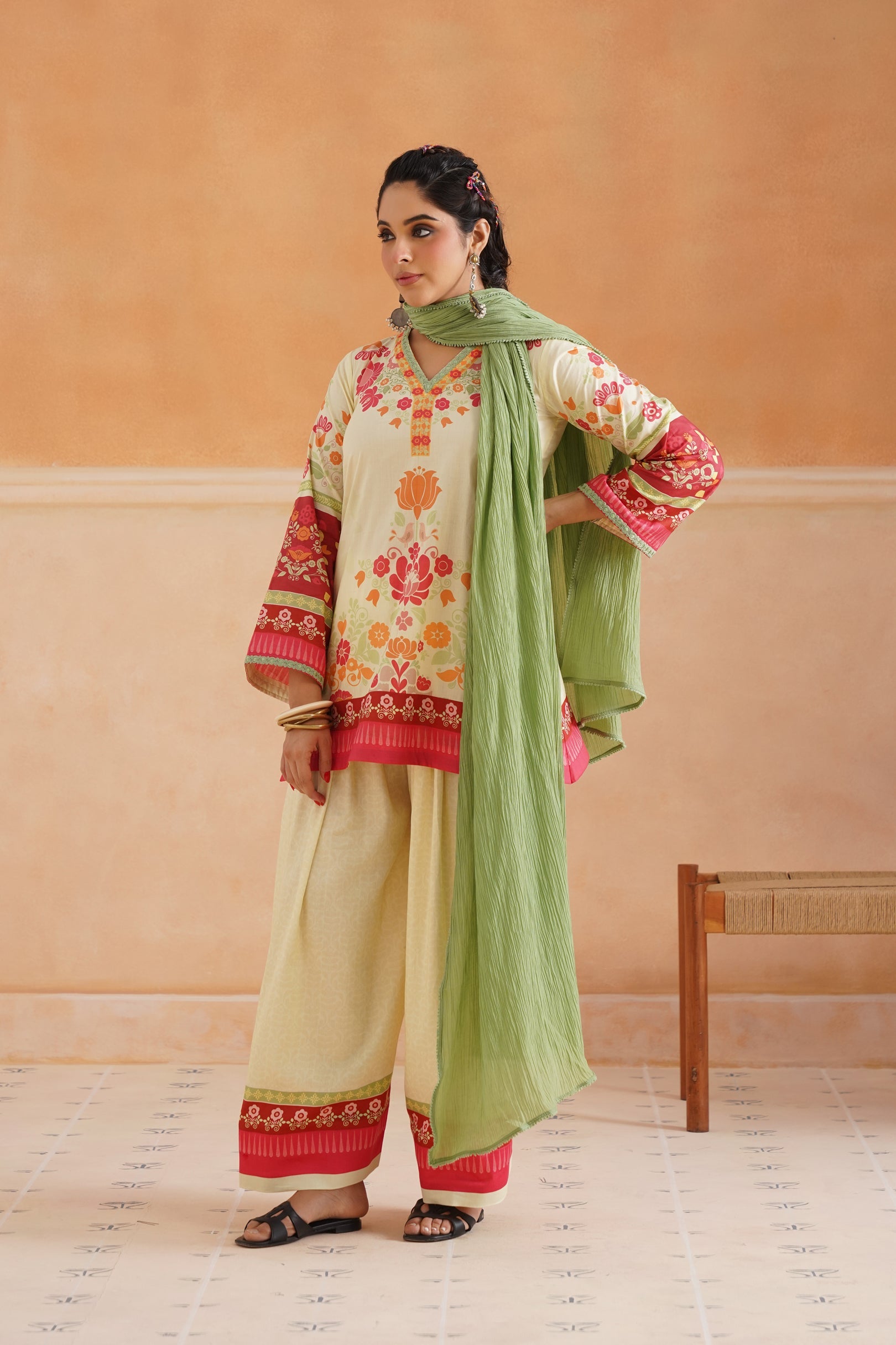 Deetyu Cotton Printed Suit Set - Neetika Chopra