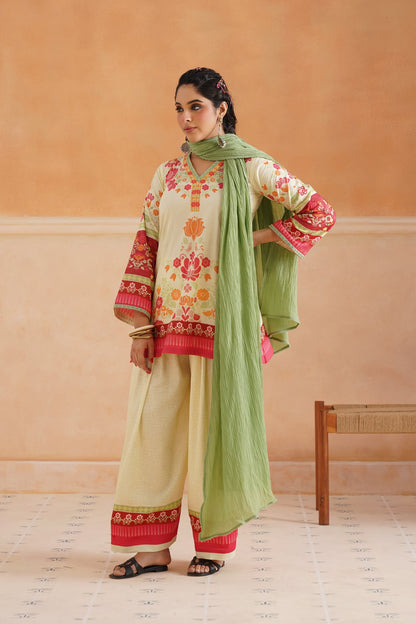 Deetyu Cotton Printed Suit Set - Neetika Chopra