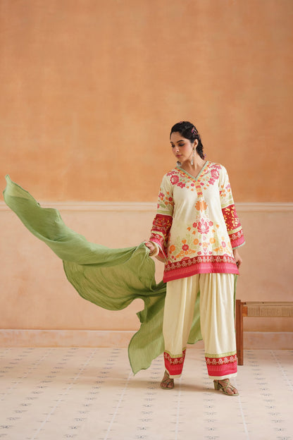 Deetyu Cotton Printed Suit Set - Neetika Chopra