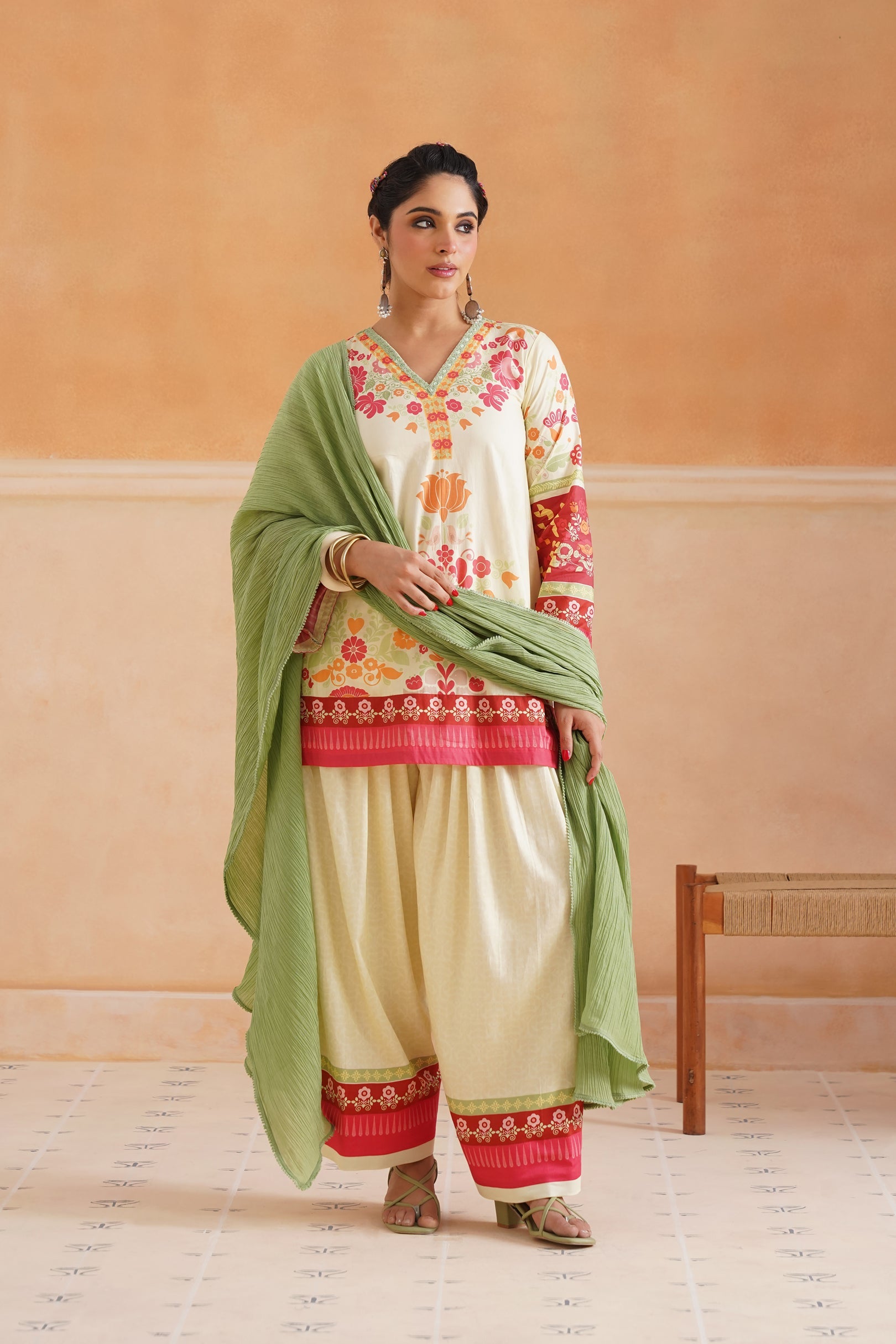 Deetyu Cotton Printed Suit Set - Neetika Chopra