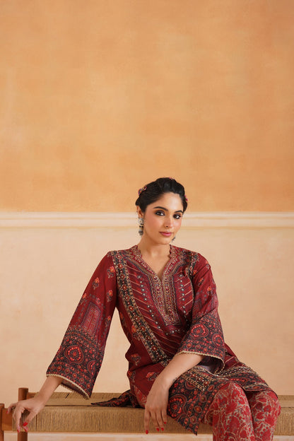 Driti Crepe Printed Matching Set - Neetika Chopra