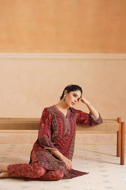 Driti Crepe Printed Matching Set - Neetika Chopra