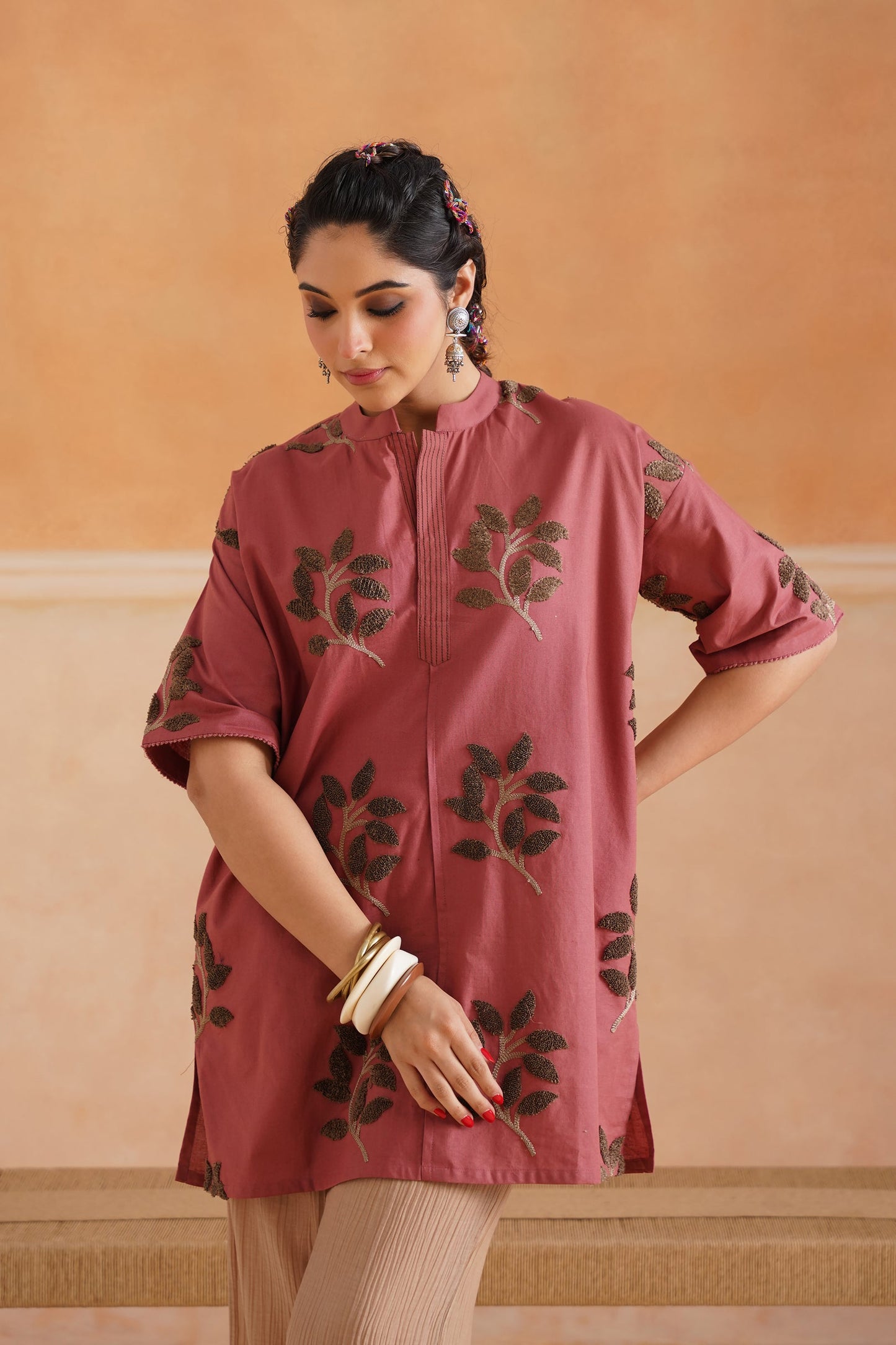 Charvi Cotton Embroidered Matching Set - Neetika Chopra