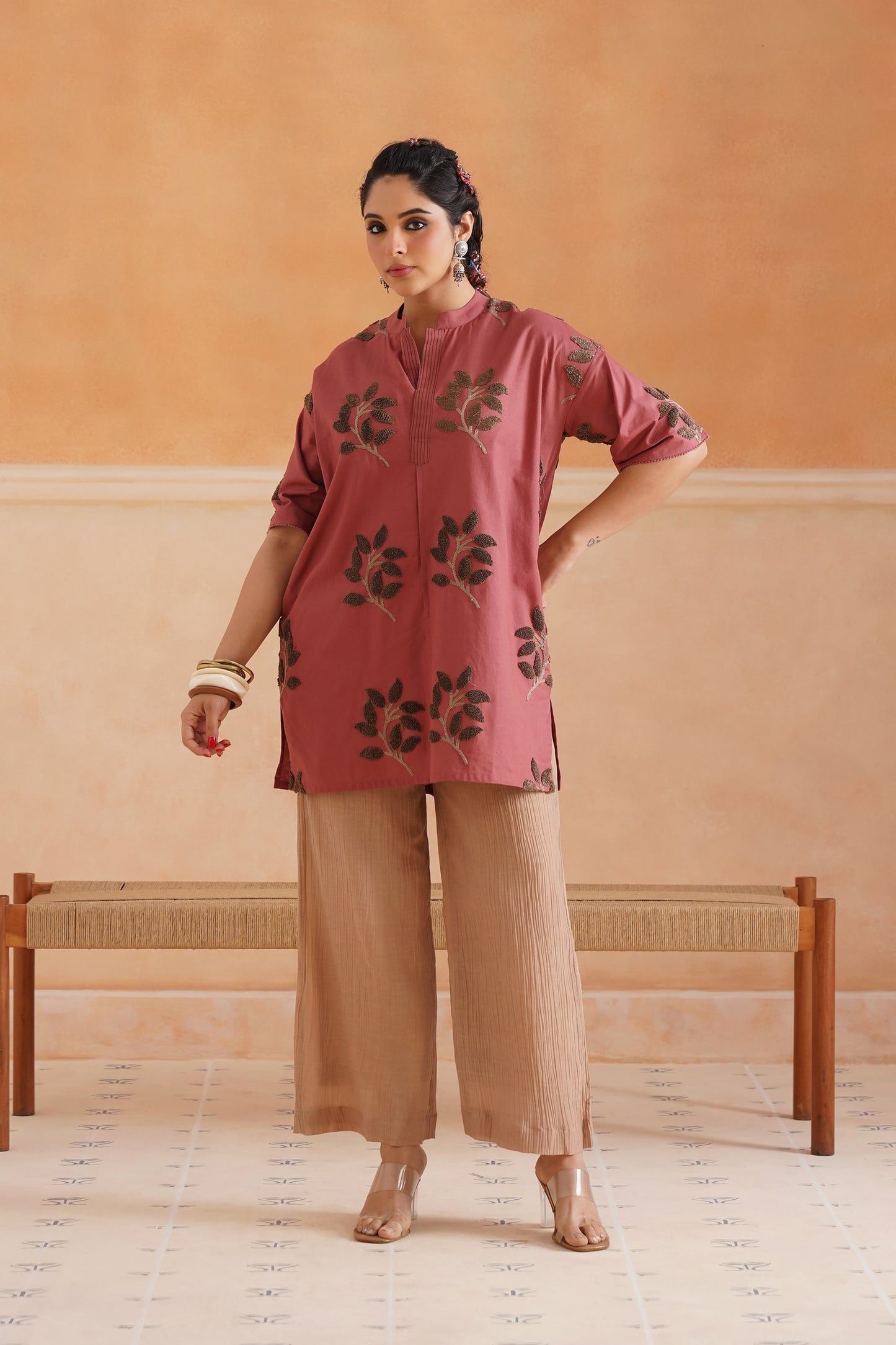 Charvi Cotton Embroidered Matching Set - Neetika Chopra