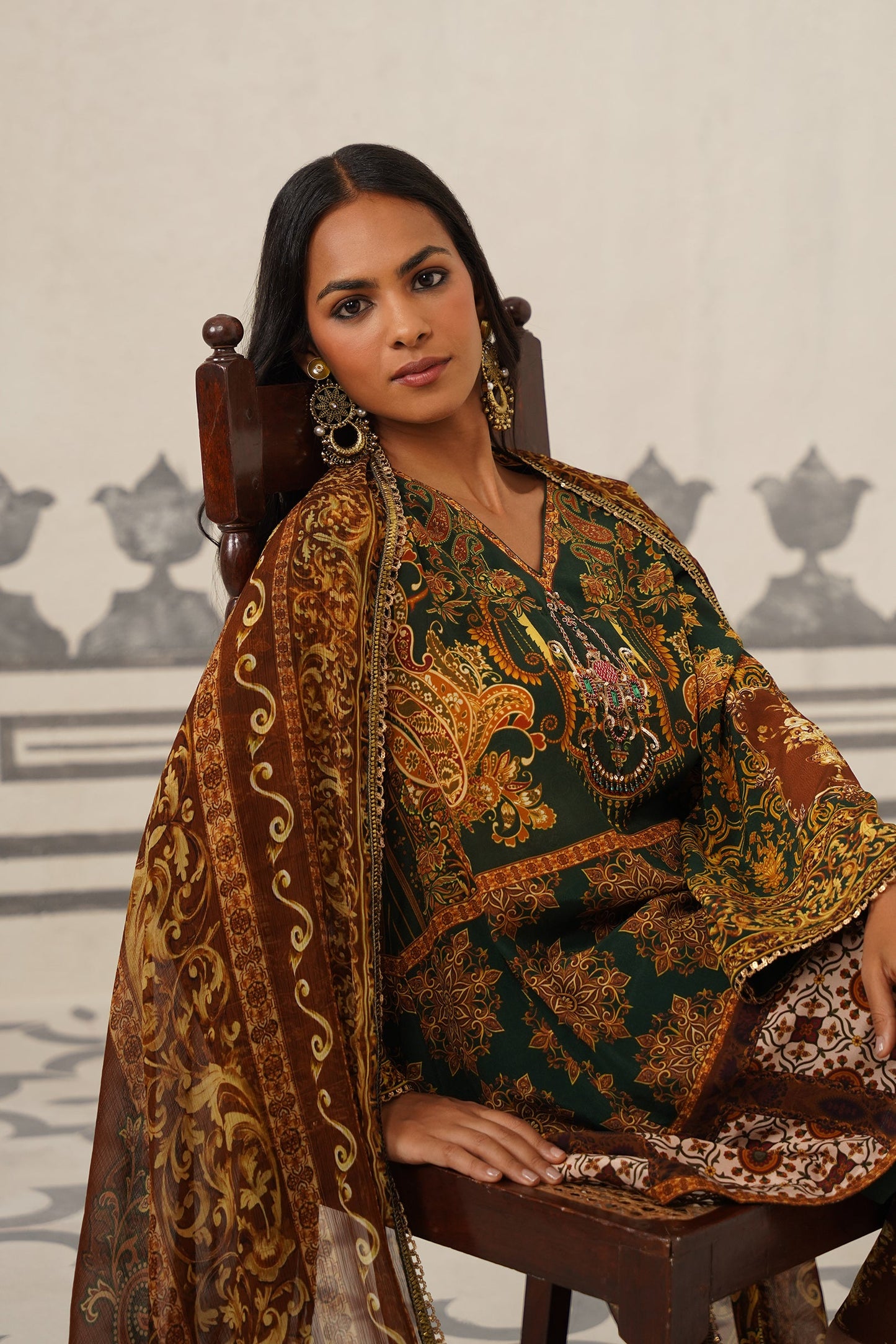 Arya Crepe Hand Embroidered Suit Set