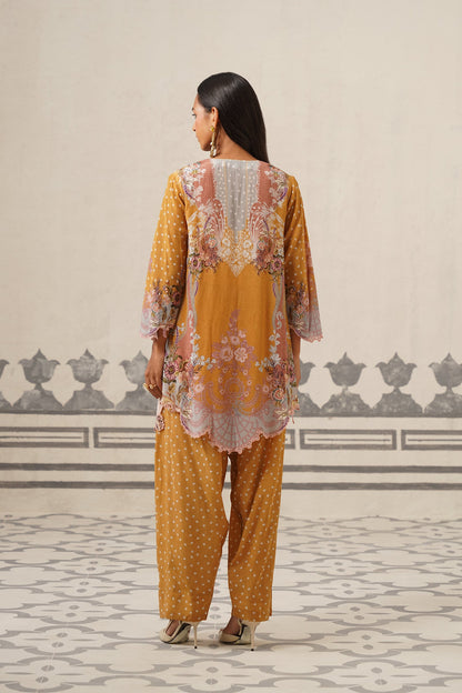 Roma Crepe Printed Scalloped Matching Set