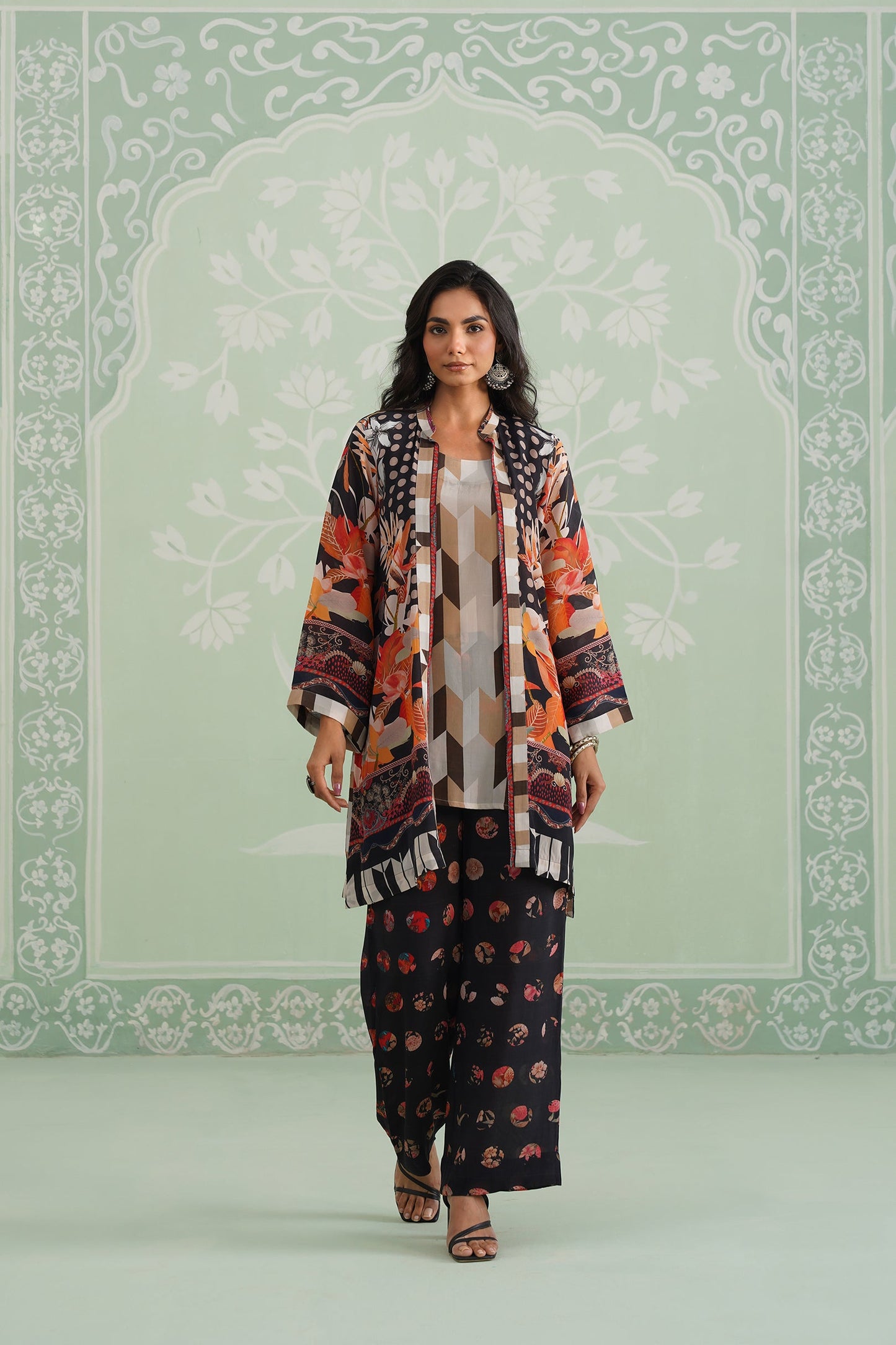 Nicci Printed Crepe Matching Set - Neetika Chopra