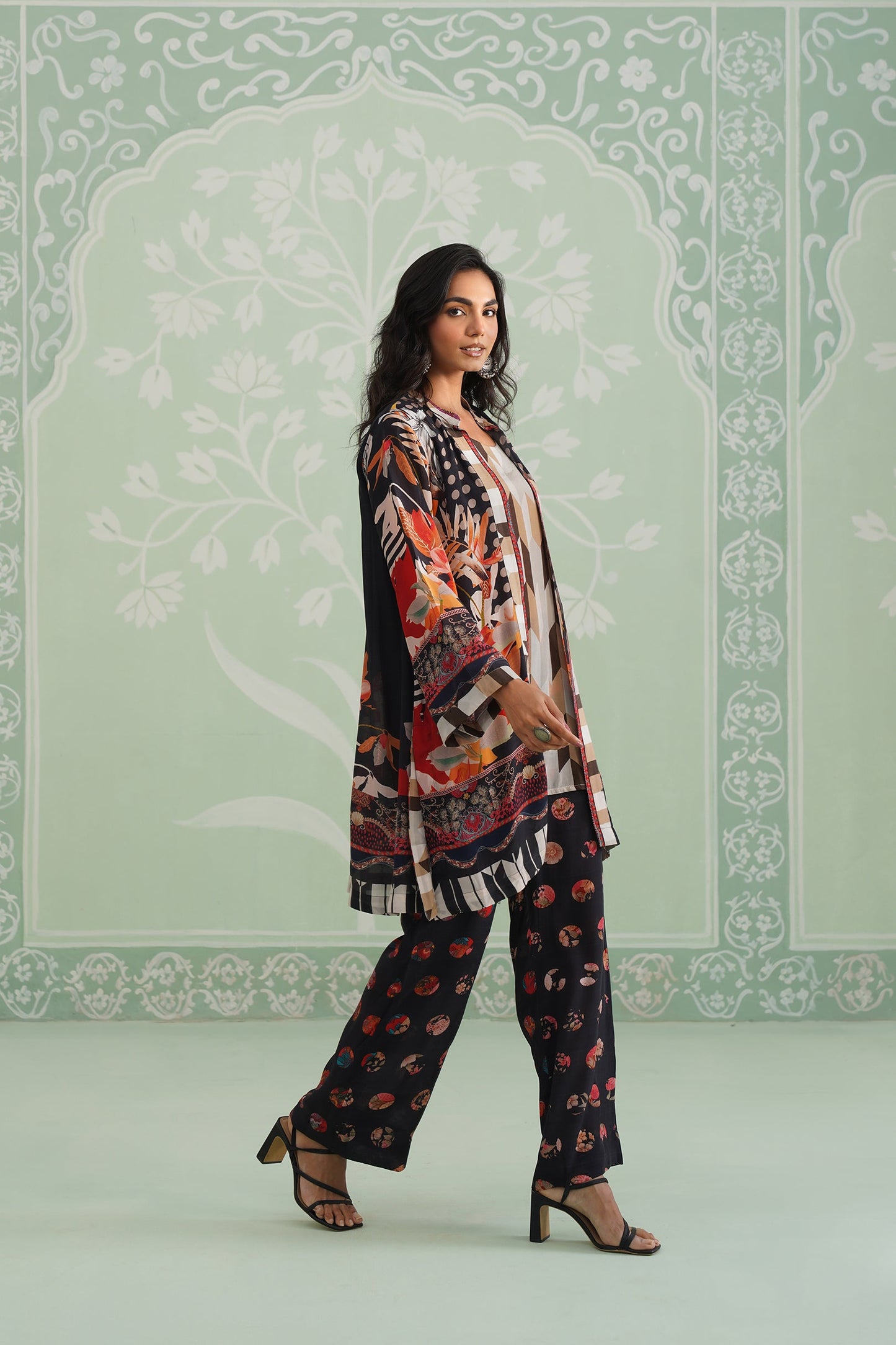 Nicci Printed Crepe Matching Set - Neetika Chopra