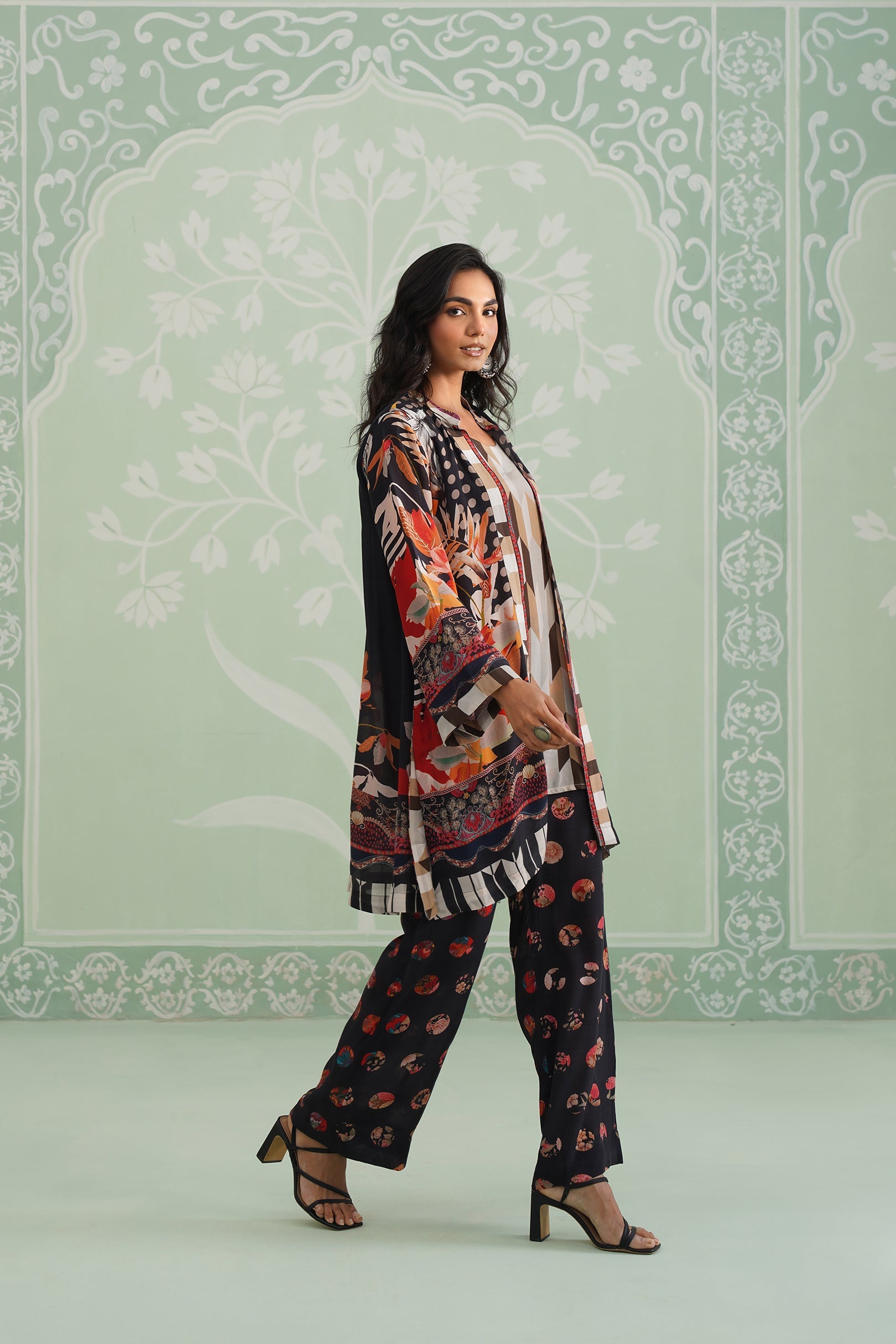 Nicci Printed Crepe Matching Set - Neetika Chopra