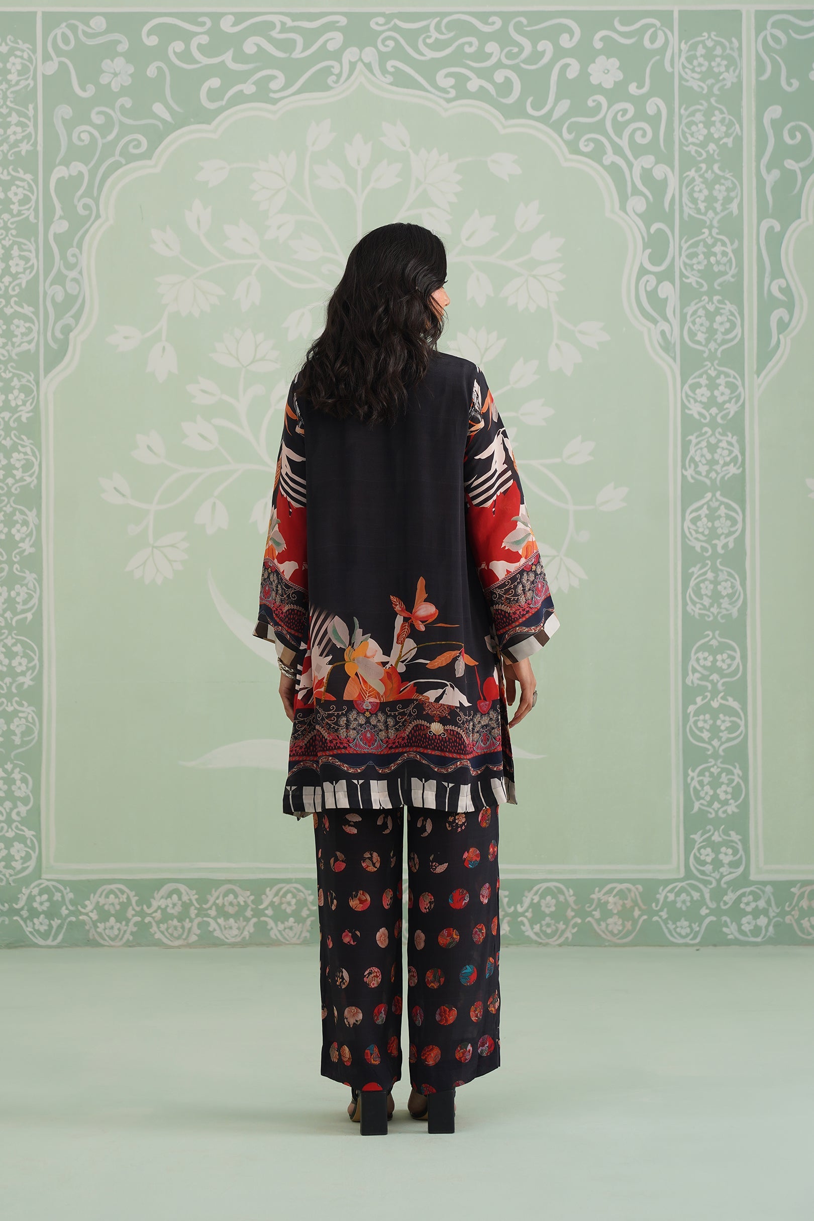 Nicci Printed Crepe Matching Set - Neetika Chopra