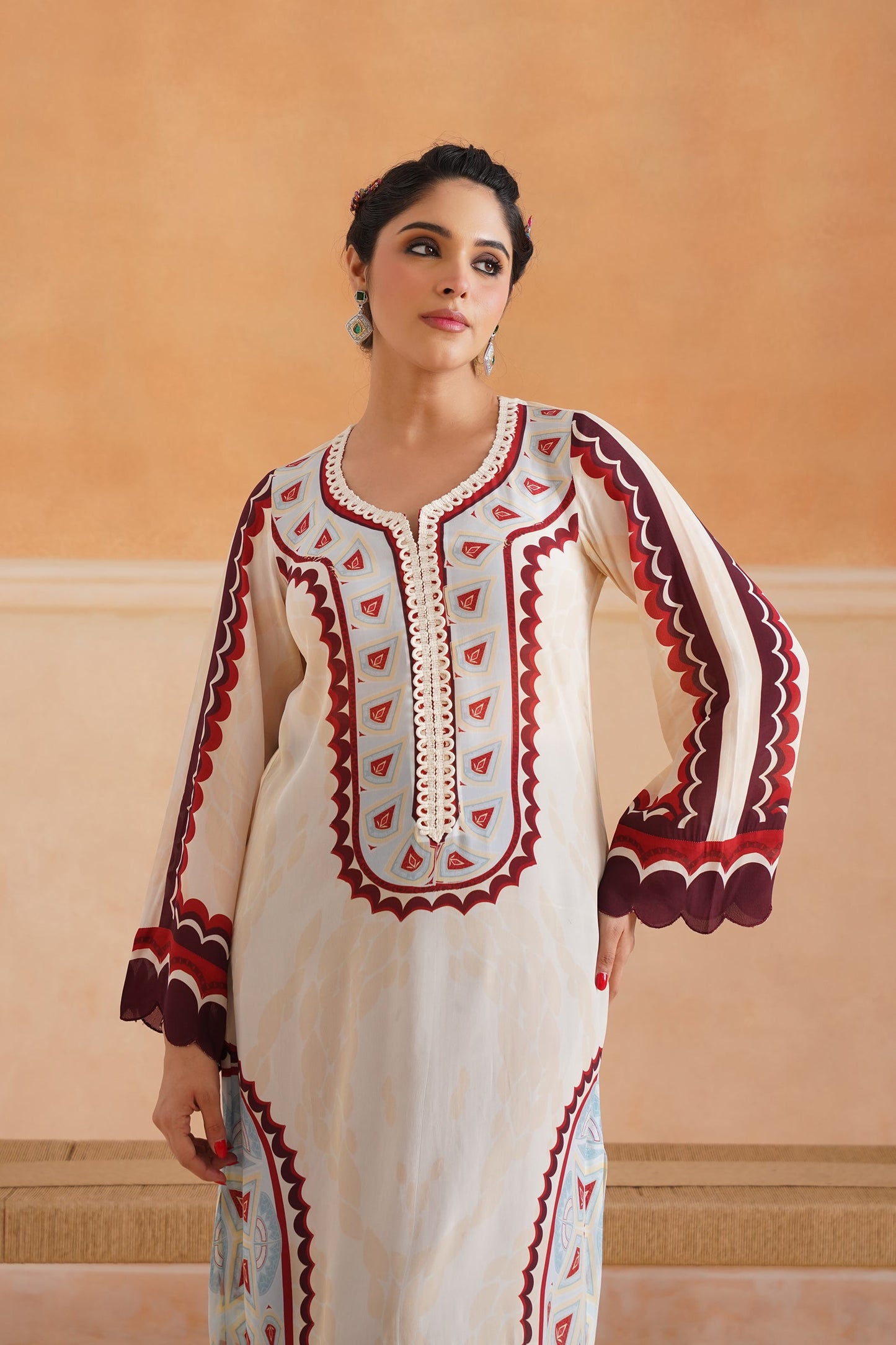 Abeer Printed Crepe Matching Set - Neetika Chopra