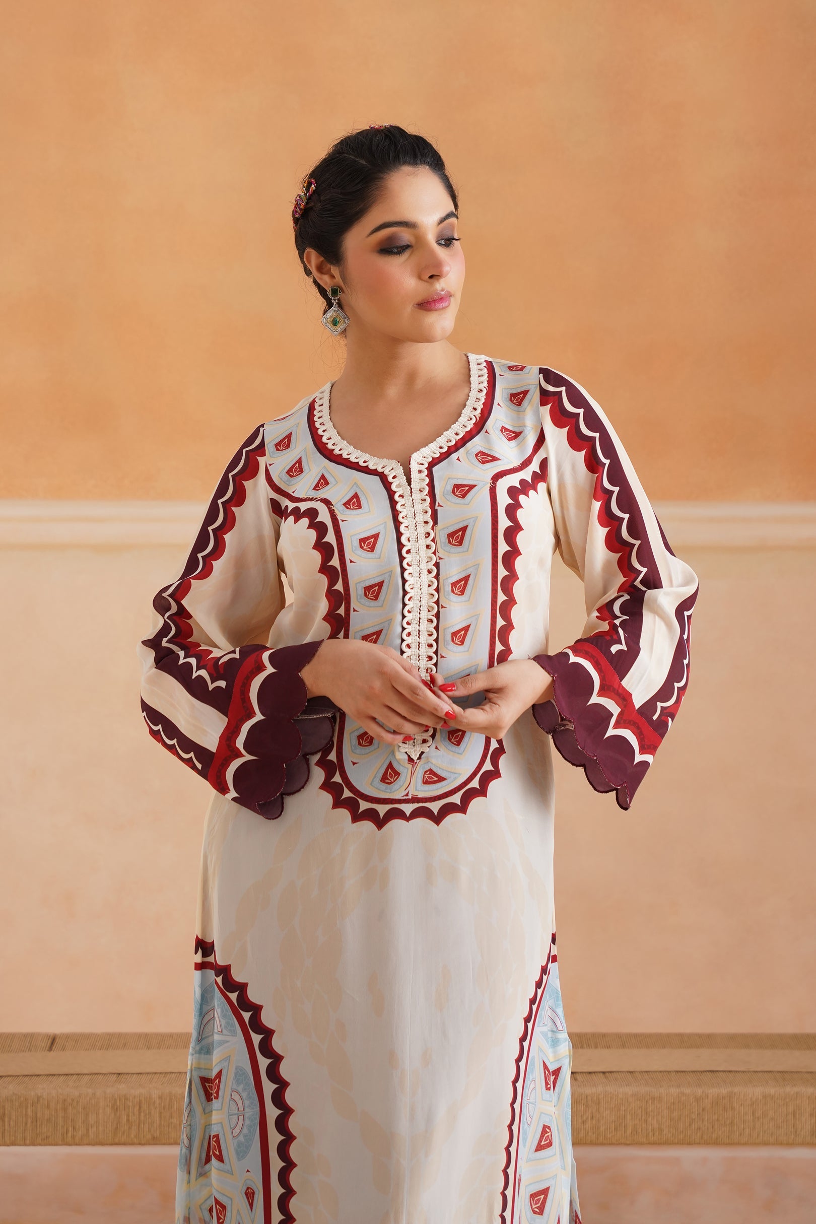 Abeer Printed Crepe Matching Set - Neetika Chopra