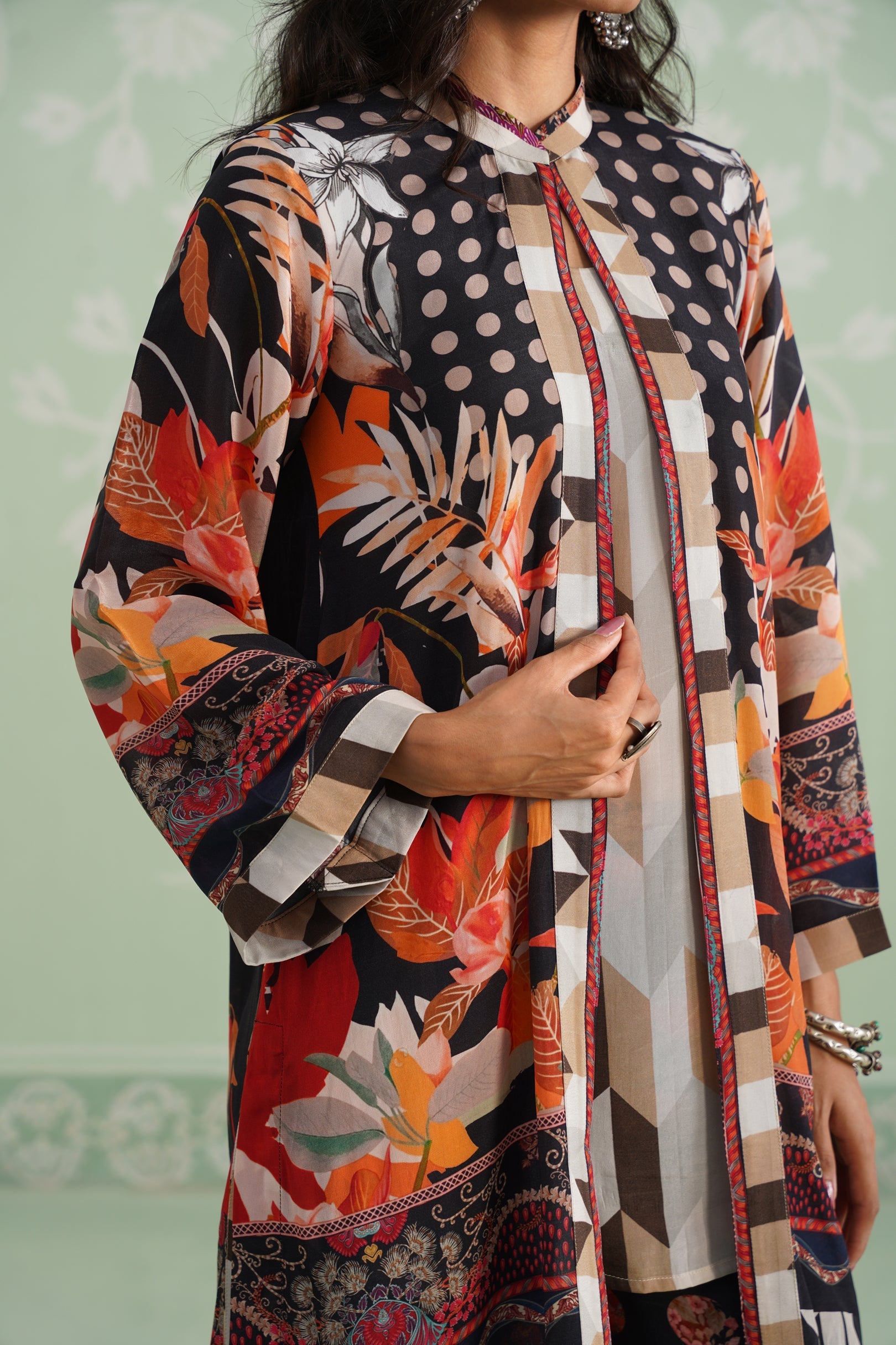 Nicci Printed Crepe Matching Set - Neetika Chopra